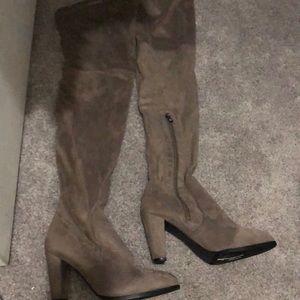 New, over the knee boots. Tan s 6.5